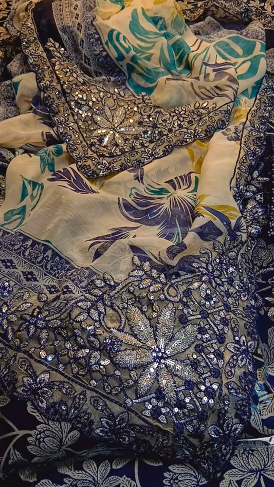 Luxury Lawn Article 3 Piece (Unstitched)