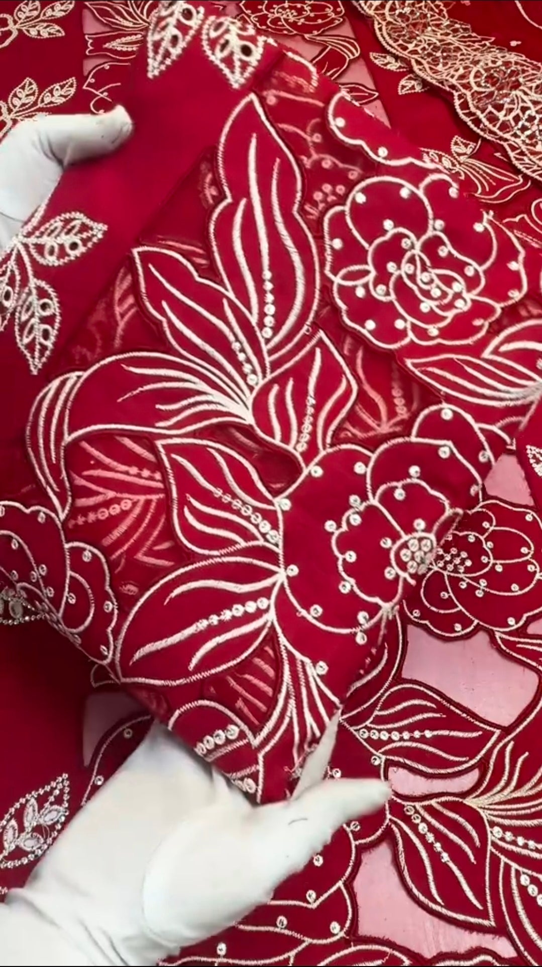 Maria.B Luxury Lawn Applic Work  3pc Article (Unstitched)