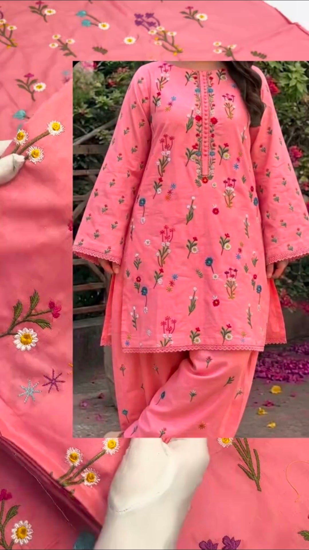 Lawn Viral Booti Work Embroided 2pc Article (Unstitched)